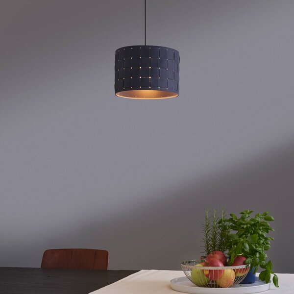 OSRAM Lampada a sospensione Decor Felt Weaving, dimmerabile, Alluminio / Grigio / Zincato, Soggiorno / Sala da pranzo, Tessuto / Stoffa / Seta, Lampada a sospensione
