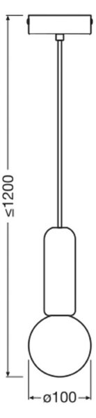 OSRAM Lampada a sospensione Decor Concrete Mic, dimmerabile, Alluminio / Grigio / Zincato, Soggiorno / Sala da pranzo, calcestruzzo / cemento, Moderno, Lampada a sospensione