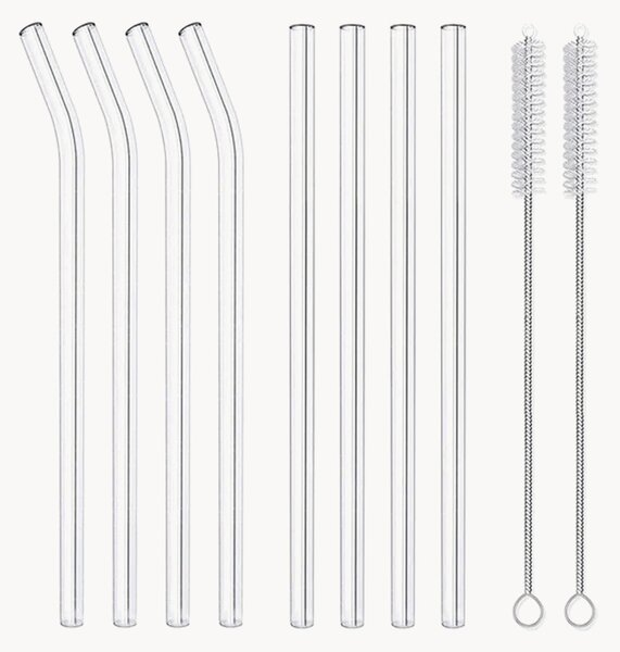Set di 8 cannucce in vetro Terry