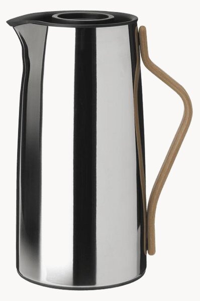 Caraffa caffè sottovuoto in acciaio inossidabile con manico in legno di faggio Emma
