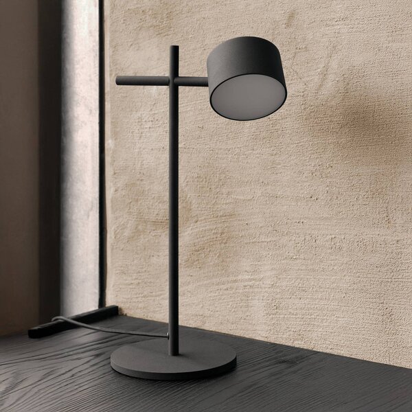 OSRAM Lampada da tavolo a LED Decor Kyoto, dimmerabile, Nero, Soggiorno / Sala da pranzo, Alluminio, Moderno, Lampada da tavolo LED