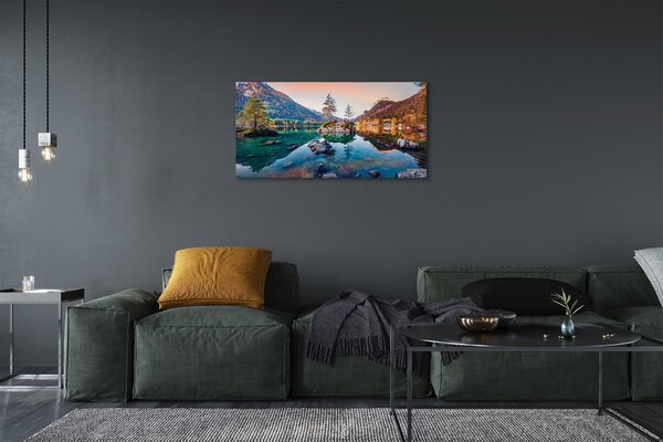 Quadro stampa su tela Germania montagne Alpi Autumn Lake 100x50 cm