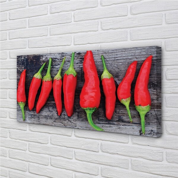 Quadro su tela Peperoni rossi 100x50 cm