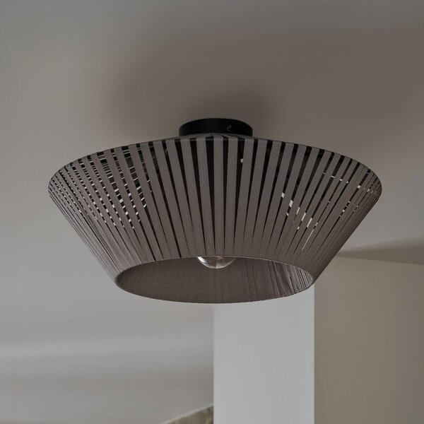 OSRAM Plafoniera soffitto Decor Stripes, dimmerabile, Alluminio / Grigio / Zincato, Soggiorno / Sala da pranzo, Tessuto / Stoffa / Seta, Plafoniera