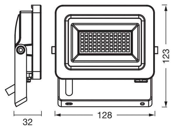 OSRAM Faretto LED Floodlight EA, 15 W, IP65, nero, alluminio EA, Nero, Alluminio, Lampada LED da esterni