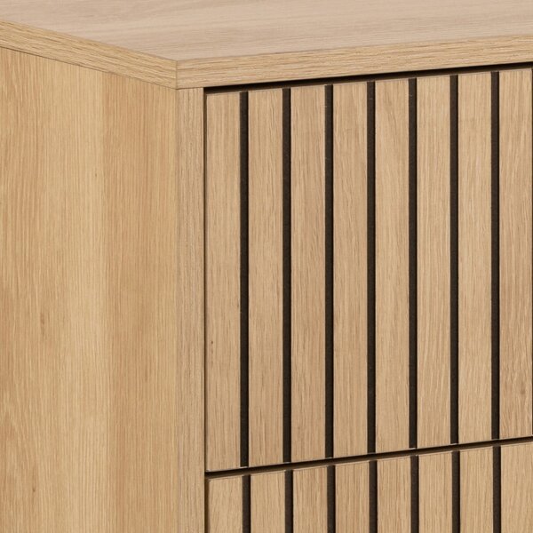 Cassettiera effetto rovere in colore naturale 81x80x40 cm Albany - Actona