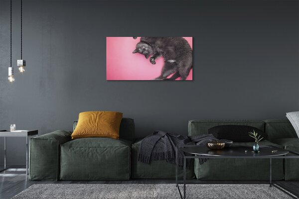 Quadro su tela Gatto bugiardo 100x50 cm