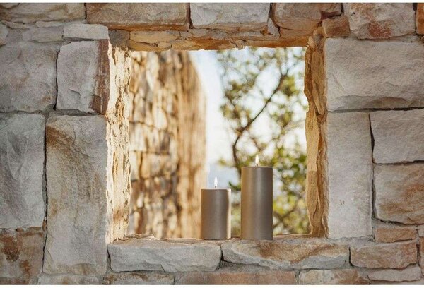 Uyuni - Candela a Colonna Outdoor LED 8,4x15 cm Sandstone Uyuni Lighting