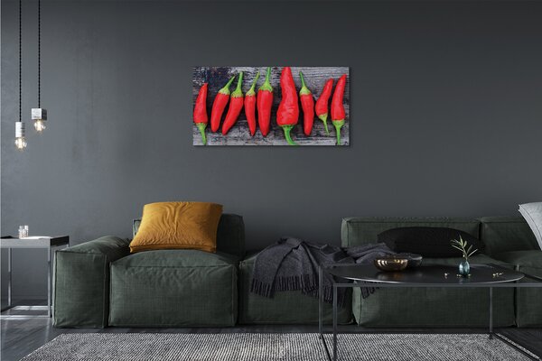 Quadro su tela Peperoni rossi 100x50 cm