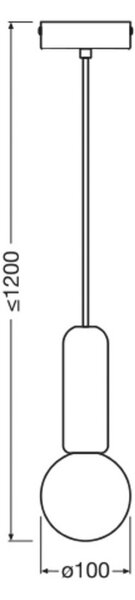 OSRAM Lampada a sospensione Decor Concrete Mic, dimmerabile, Crema / Ambra, Soggiorno / Sala da pranzo, calcestruzzo / cemento, Moderno, Lampada a sospensione