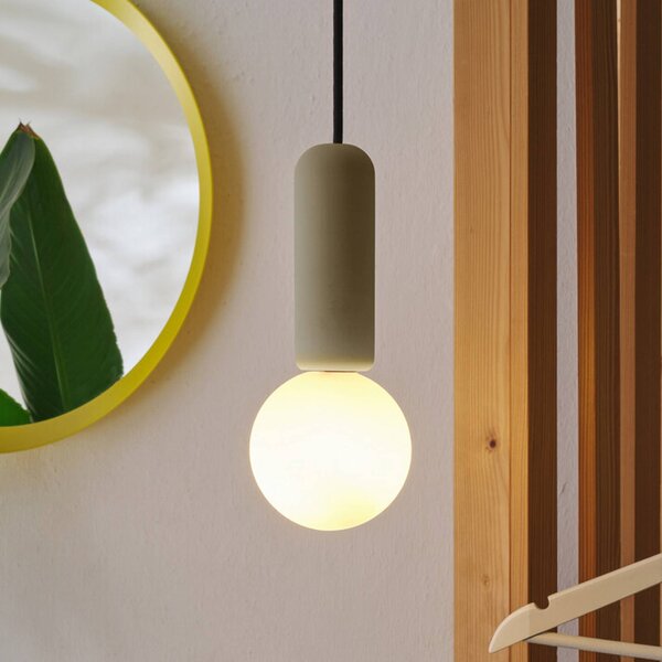 OSRAM Lampada a sospensione Decor Concrete Mic, dimmerabile, Crema / Ambra, Soggiorno / Sala da pranzo, calcestruzzo / cemento, Moderno, Lampada a sospensione