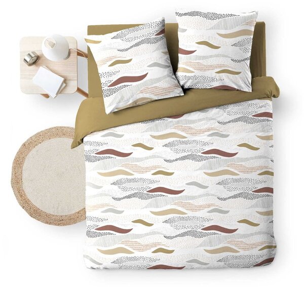 Set copripiumino e federa bianco in microfibra per letto matrimoniale ed esteso 240x220 cm Zenith – douceur d'intérieur