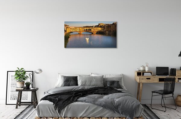 Foto quadro su tela Italia Sunrise Bridges 100x50 cm