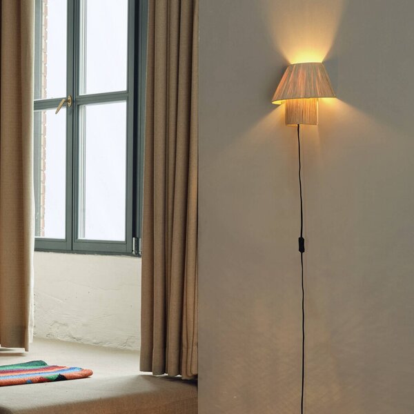 OSRAM Applique da parete Decor Bamboo Paper Hut, Marrone / Ruggine, Soggiorno / Sala da pranzo, bambù, Campagna / Rustiche, Applique