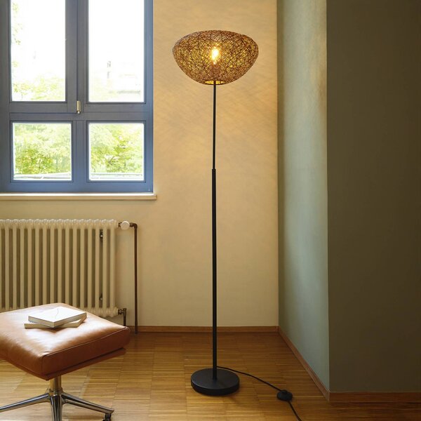 OSRAM Lampada da terra Decor Paper Drop, Marrone / Ruggine, Soggiorno / Sala da pranzo, Carta / Lunolit / Lunopal, Campagna / Rustiche, Lampada da terra