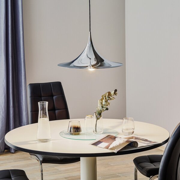 Lampada a sospensione GUBI, Semi, dimmerabile, Metallizzato, Soggiorno, Metallo, Design