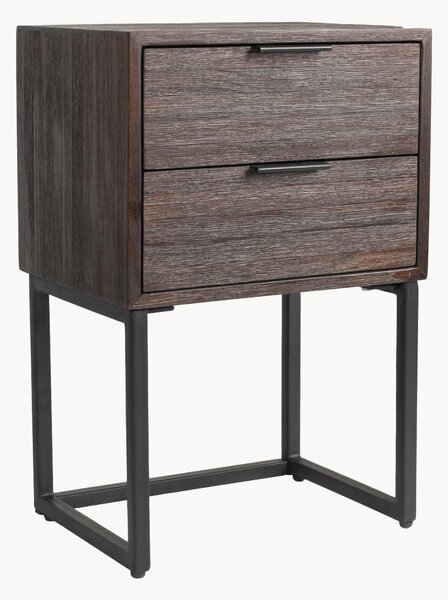 Comodino in legno di teak con cassetti Webster
