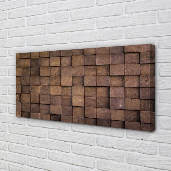 Stampa quadro su tela Barattoli da gattino di legno 100x50 cm