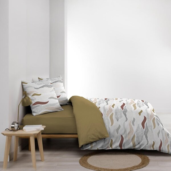 Set copripiumino e federa bianco in microfibra per letto matrimoniale ed esteso 240x220 cm Zenith – douceur d'intérieur
