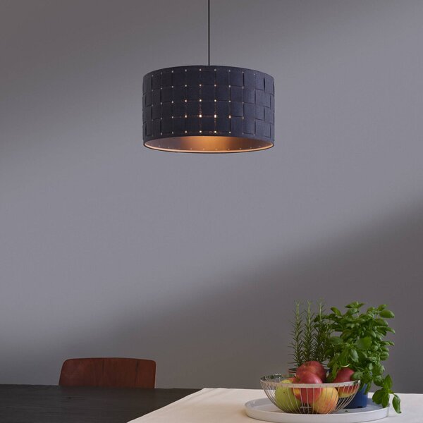 OSRAM Lampada a sospensione Decor Felt Weaving, dimmerabile, Alluminio / Grigio / Zincato, Soggiorno / Sala da pranzo, Tessuto / Stoffa / Seta, Lampada a sospensione