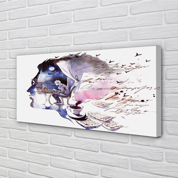 Quadro su tela Immagine Man Face 100x50 cm