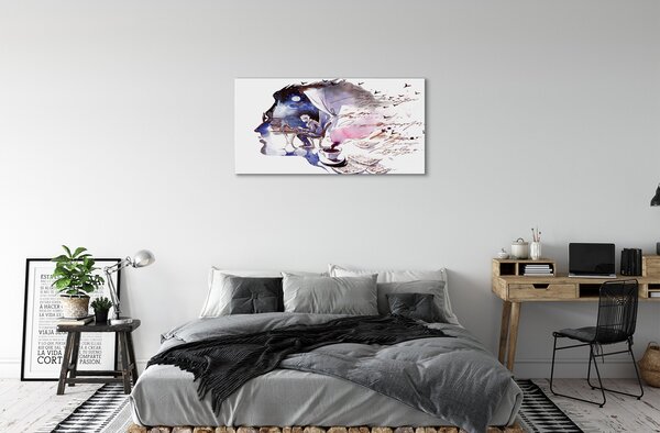 Quadro su tela Immagine Man Face 100x50 cm