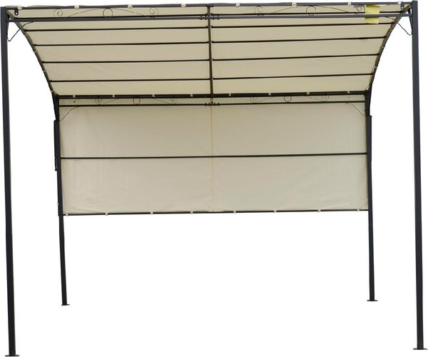 VivaGarden Pergola da Esterno in Acciaio/Poliestere Dimensioni 3x2,5 mt colore Crema
