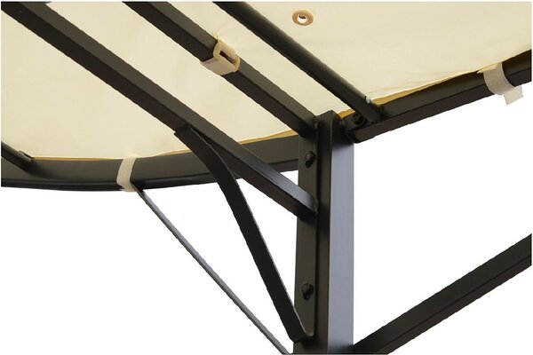 VivaGarden Pergola da Esterno in Acciaio/Poliestere Dimensioni 3x2,5 mt colore Crema