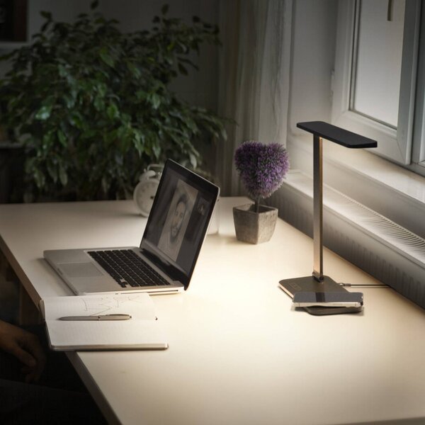 OSRAM Lampada da scrivania Office Line Desk Banker, dimmerabile, Nero, Studio / Ufficio, Alluminio, Lampada da tavolo LED