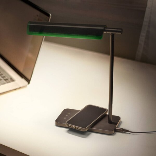 OSRAM Lampada da scrivania Office Line Desk Roof, dimmerabile, Nero, Studio / Ufficio, Metallo, Lampada da tavolo LED