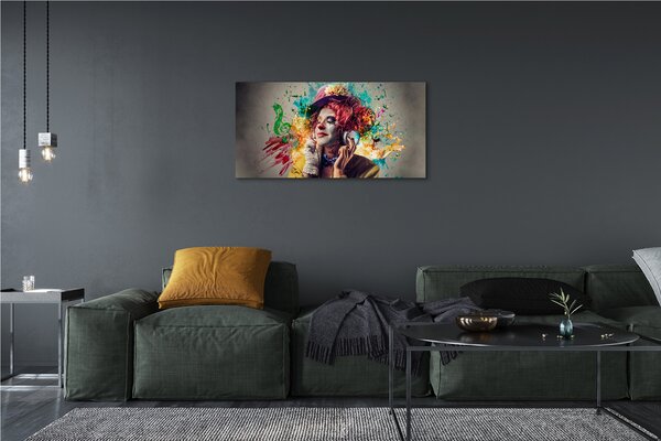 Quadro su tela Note di clown vernice 100x50 cm