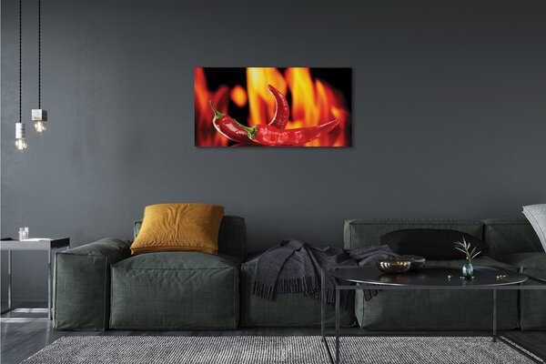 Quadro su tela Peperoni affilati 100x50 cm
