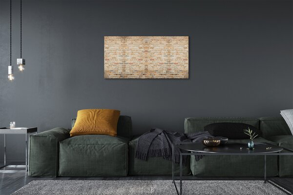 Quadro su tela Vintage muro di mattoni 100x50 cm
