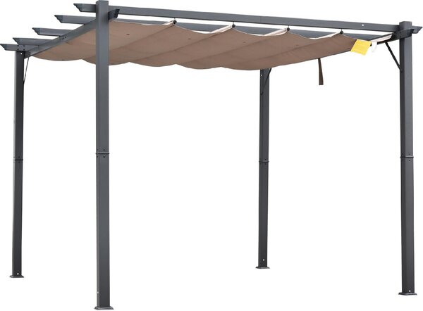 VivaGarden Pergola da Esterno in Alluminio/Poliestere Dimensioni 3x3 mt colore Beige