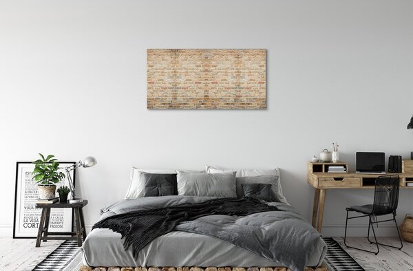 Quadro su tela Vintage muro di mattoni 100x50 cm