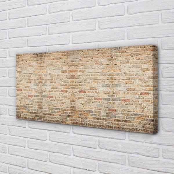 Quadro su tela Vintage muro di mattoni 100x50 cm