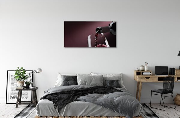 Quadro su tela Background vino bordeaux 100x50 cm