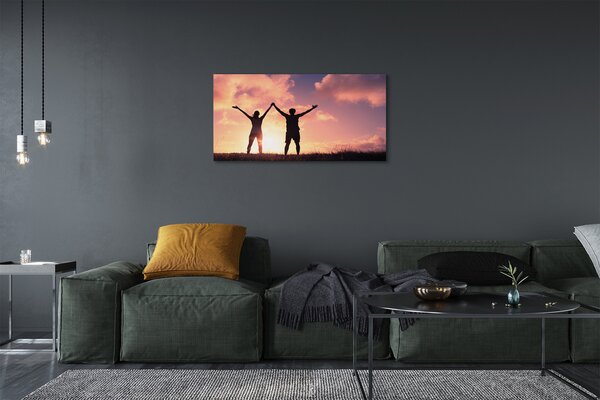Quadro su tela Persone occidentali 100x50 cm