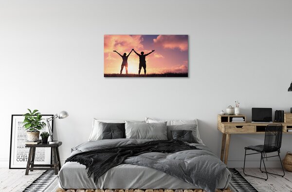 Quadro su tela Persone occidentali 100x50 cm