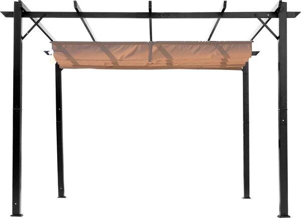 VivaGarden Pergola da Esterno in Alluminio/Poliestere Dimensioni 3x4 mt colore Marrone