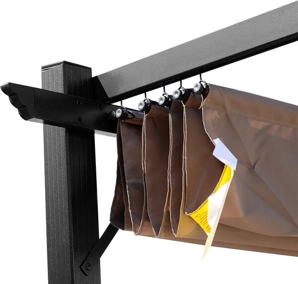 VivaGarden Pergola da Esterno in Alluminio/Poliestere Dimensioni 3x4 mt colore Marrone