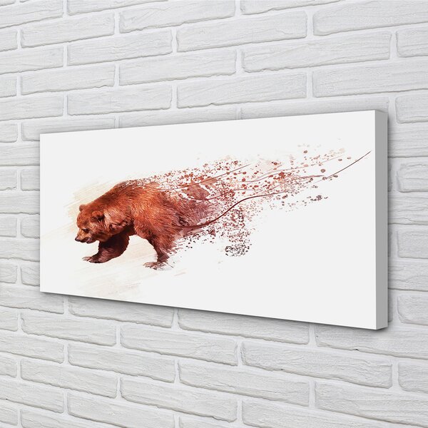 Quadro su tela Orso 100x50 cm