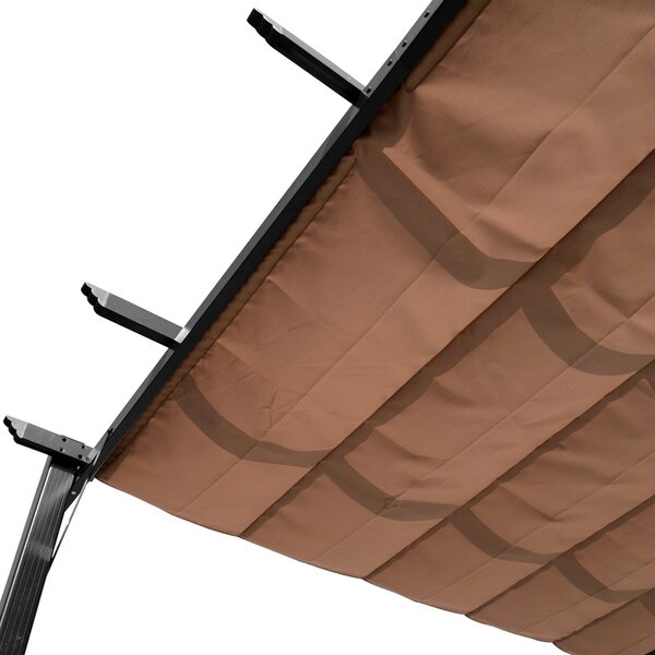 VivaGarden Pergola da Esterno in Alluminio/Poliestere Dimensioni 3x4 mt colore Marrone
