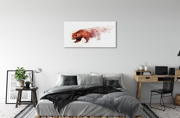 Quadro su tela Orso 100x50 cm