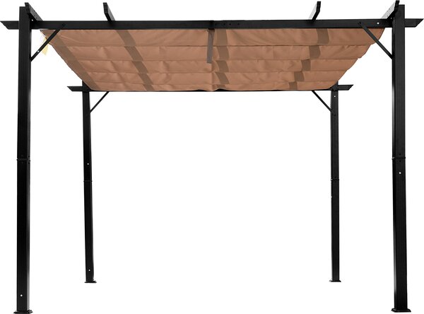 VivaGarden Pergola da Esterno in Alluminio/Poliestere Dimensioni 3x4 mt colore Marrone
