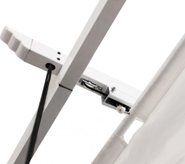 VivaGarden Pergola da Esterno in Alluminio/Poliestere Dimensioni 4x4x2,3 mt colore Bianco con Telo Bianco - Ria