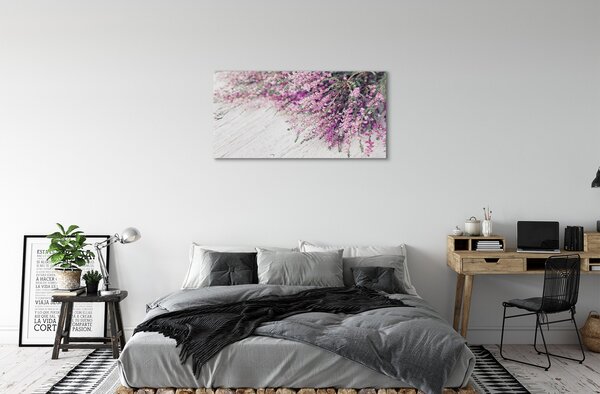 Quadro su tela Fiori a bordo 100x50 cm