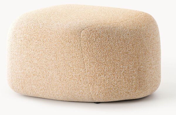 Pouf ovale in bouclé Wolke