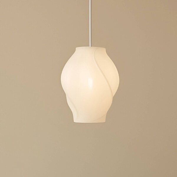 Lampada a sospensione Tovina Lucande, dimmerabile, Bianco / Opale, Soggiorno / Sala da pranzo, Tessuto / Stoffa / Seta, Scandinavo, Lampada a sospensione