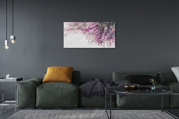 Quadro su tela Fiori a bordo 100x50 cm